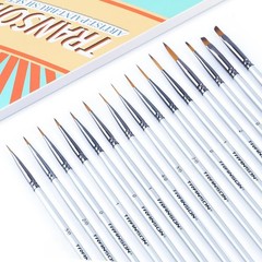 15 PCS Fine Detail Paint Brush Set for Miniature Models Craft Body Painting