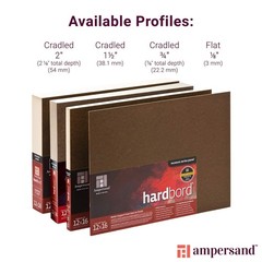 Ampersand Art Supply Hardboard Wood Painting 12″ x 16″, 1/8 Inch Flat Profile
