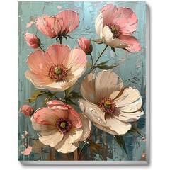 Flower Paint by Numbers Kit for Adults Beginner, Adult Paint by Number Kits on