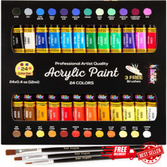 24 Colors Paint DIY Acrylic Paint Set for Hobby Model Painting Artists
