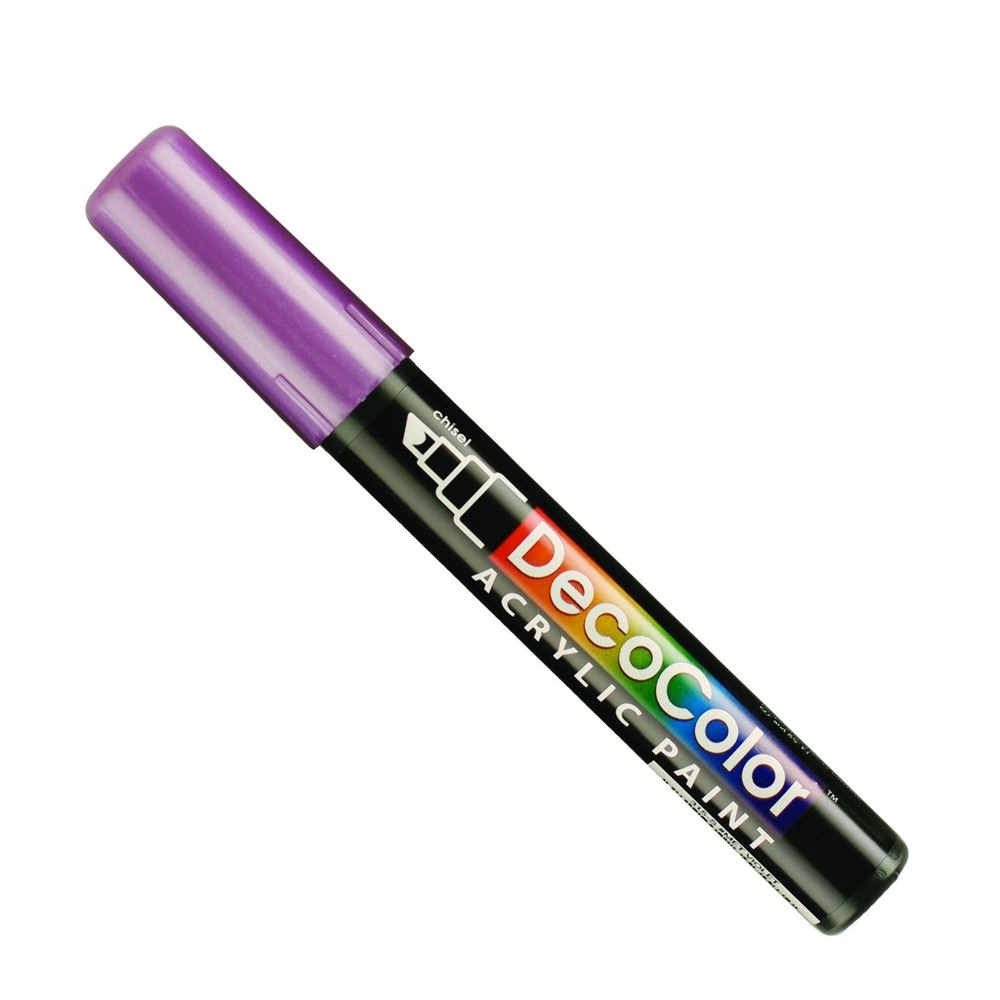 UCHIDA 315–M8 Marvy Deco Color Chisel Tip Acrylic Paint Marker, Metallic Violet