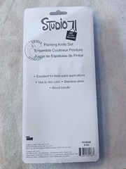 New STUDIO 71 New 5-Piece Painting Knife Set Wood Handle SS