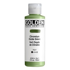 Fluid Acrylic 4 Ounce Bottle Chromium Oxide Green 2060-4 Professional Paint