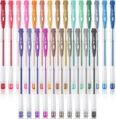– Metallic Gel Pens, 25 Unique Metallic Colors, Gel Pens for Adult Coloring Book
