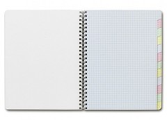 Clairefontaine Wirebound Notebook – Graph w/12 tabs 60 sheets – 6 3/4 x 8 3/4…