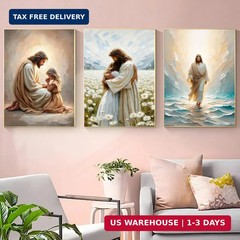 Paint by Numbers for Adults and Kids Beginner 3 Pack Christian Jesus Painting by