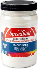Speedball Opaque Fabric Screen Printing Ink 32 oz Pearly White Iridescent Paint