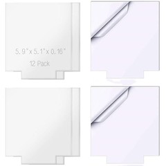 (Pack of 12) Acrylic Sheet Clear Cast for LED 5.9 x 5.1 x 0.16 inches square