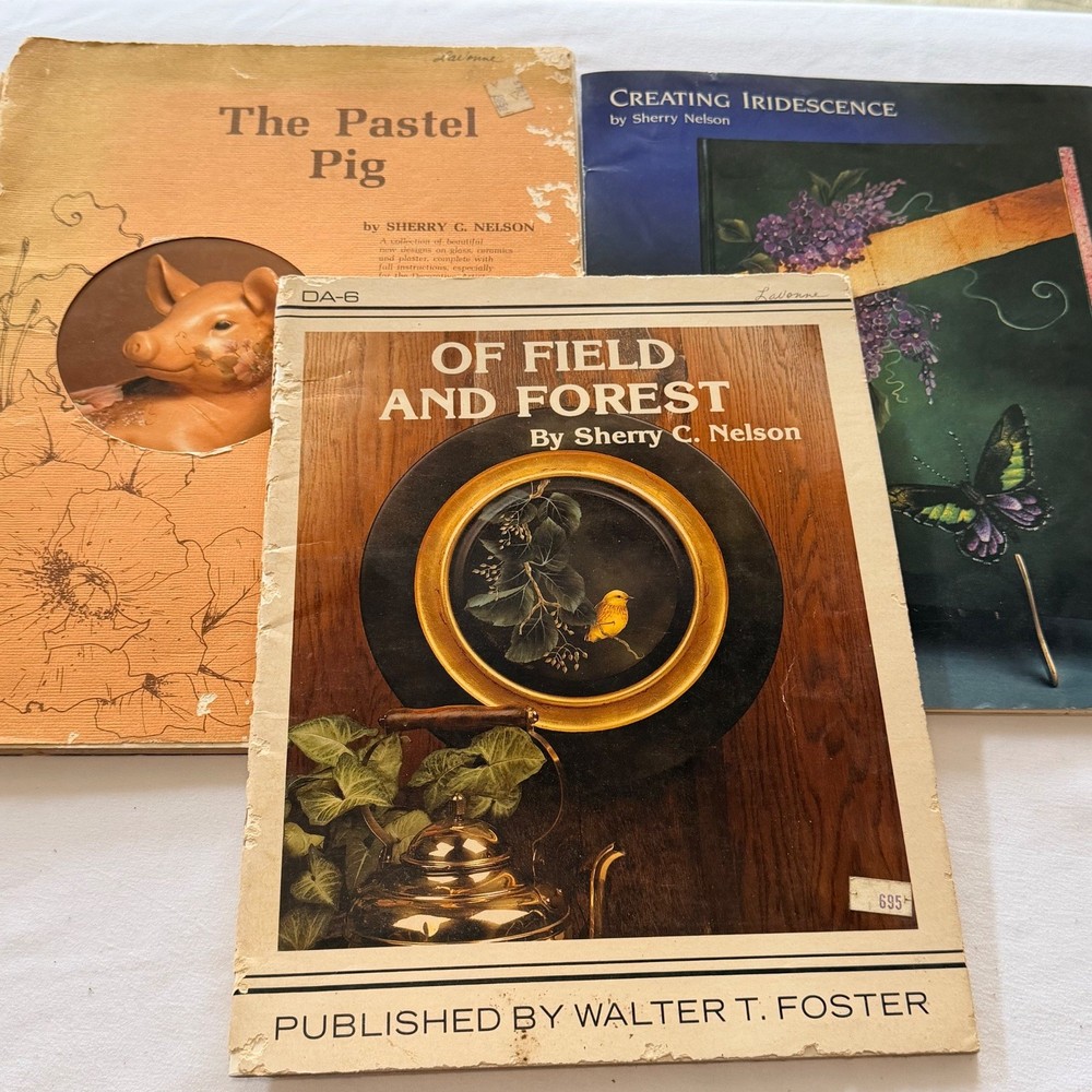 Sherry C. Nelson Art Instruction Books Lot of 3 Painting Techniques Folk Art