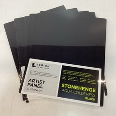 Lot of 5 Legion Stonehenge Aqua Coldpress Artist Panel Black 8×10