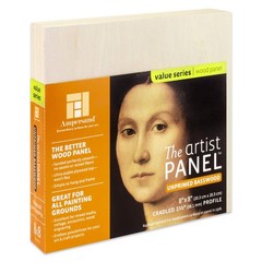 Unprimed Basswood Artist Painting Panel 11/2″ Cradled Profile 8×8 Inch