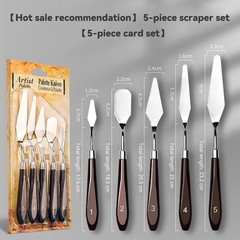 5PCS Stainless Steel Palette Knife Set Artist Spatula Oil Acrylic Painting