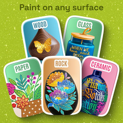 24 Sparkly Glitter Dual-Tip Paint Pens – Dazzling Markers with Acrylic Ink for R