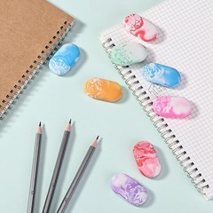 Mr. Pen- Erasers, 12 Pack, Marble Pencil Eraser, Erasers for 12 Vibrant