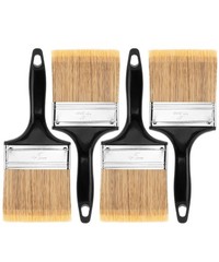 Bates- Paint Brushes, 4-Inch, 4 Pack, Flat Brushes for 4 inches, Black