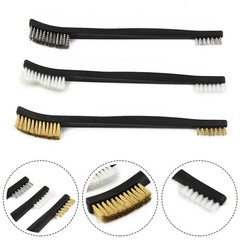 5x Mini Wire Brush Set Brass Steel Nylon Rust Remover Cleaning Polishing Tool