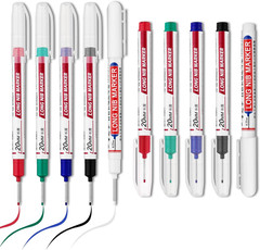 10 PCS Long Head Deep Hole Marker Pens,20mm Long Nib Marker, Longs Nose Markers,