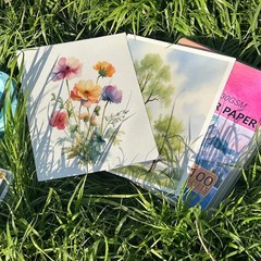 200 PCS Watercolor Paper 8.5×11 Inch 105LB/230GSM Cold Press Water Color Pape…