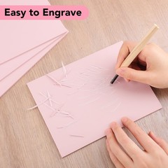 8 Pack 8″x6″ Pale Pink Linoleum Blocks for Printmaking, Rubber Stamp Carving …