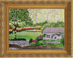 DIY Solid Wood Frame 20×24 Canvas Gold Ornate Wall Decor Empty Sun
