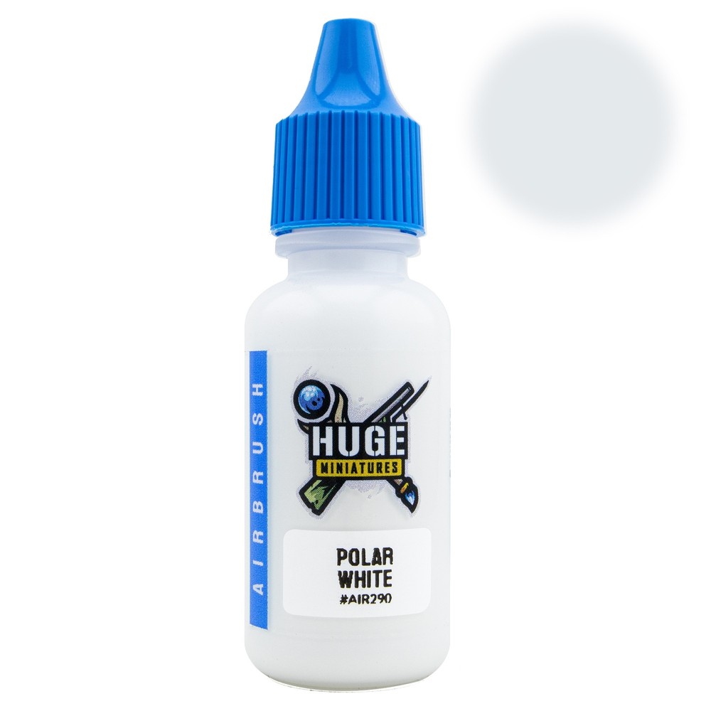 Huge Miniatures Airbrush Paint, Polar White Acrylic Model Color – 17ml Bottle
