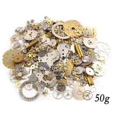STEAMPUNK Parts for Artists-2 pounds lot-metal based, small salvage, FDE37