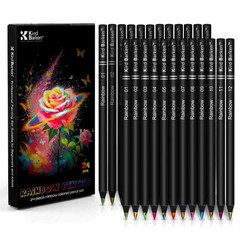 Kird Barken Art Supplies 24 Rainbow Colored Pencils, Teen Girl Gifts Trendy S…