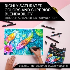 Premier Dual-Ended Art Markers, Chisel and Fine Tips, Hyper Bright Colors, 12…
