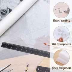 White Tracing Paper Roll for Drawing Sewing Crafts, 17 Inch x 25 Yards