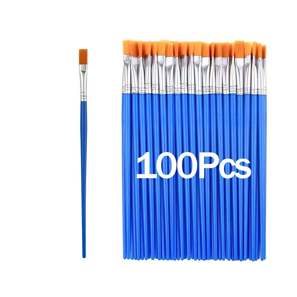 20-200Pcs Paint Brushes Set Nylon Hair for Acrylic Oil Watercolor Artists Kids