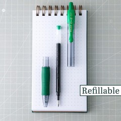 Durable Retractable Gel Pens 12 Pack Green Ink for Students and Professionals