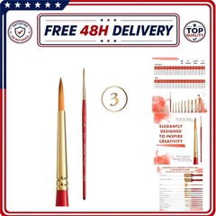 Princeton Heritage Series 4050 Synthetic Sable Paint Brush Size 3