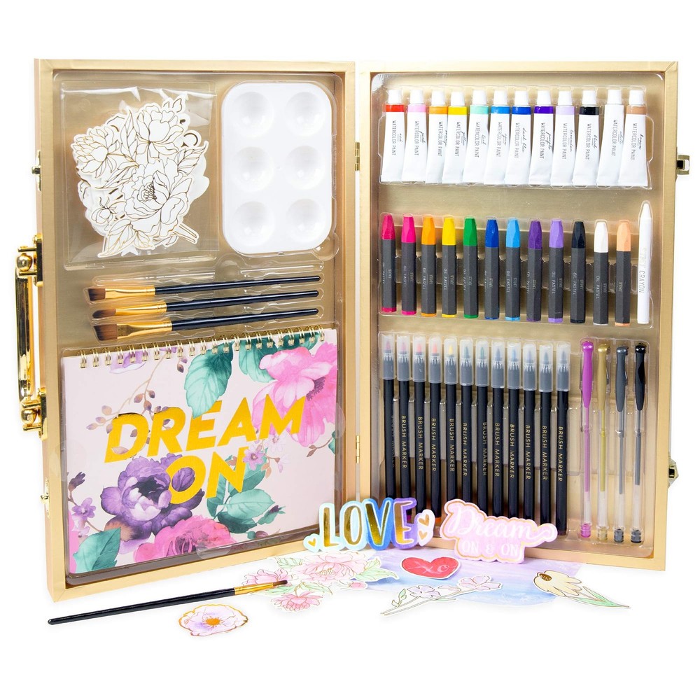 DIY Designer Art Studio by Horizon Group USA, Kit Includes 40+ Art Making Ess…