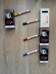 Uline Marsh 88FX Markers – 2 Boxes (Red + Yellow, 12 per box)