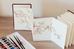 Etchr Watercolor Sketchbook Accordion 4x6in – 100% Cotton 4×6 Inch, Hot Press