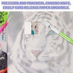 100pcs 20x30cm Diamond Paint Release Paper and Green Carving Knife Set