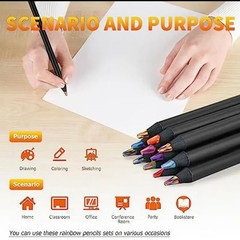 SEQ Rainbow Pencils for Kids – 8 Pack Multicolor Magic Color Changing Pencils…