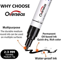 2-Pack Black Paint Markers – Quick Dry, Waterproof & Multi-Surface Use