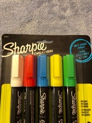 New 5 Pack Sharpie Wet Erase Chalk Markers — Free Shipping