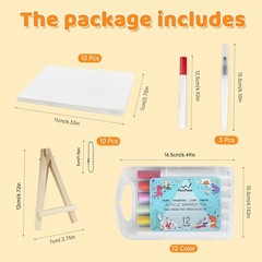 ECCOGREAT 36 Pcs Magic Foam Texture Painting Kit, Deluxe 3D Puffy colourful