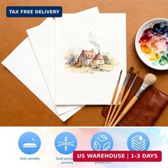 30 Sheets Cold Press Watercolor Paper 8.5×11 Inch, 140lb/300GSM Heavyweight Acid