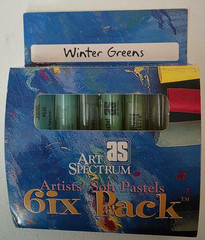 Art Spectrum Winter Greens 6ix Pack Artists Soft Pastels Cool Pine Sage Set