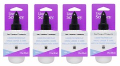 M00482x4 MOREZMORE Liquid Sculpey CLEAR Pack of 4 Liquid Bakeable Polymer Clay