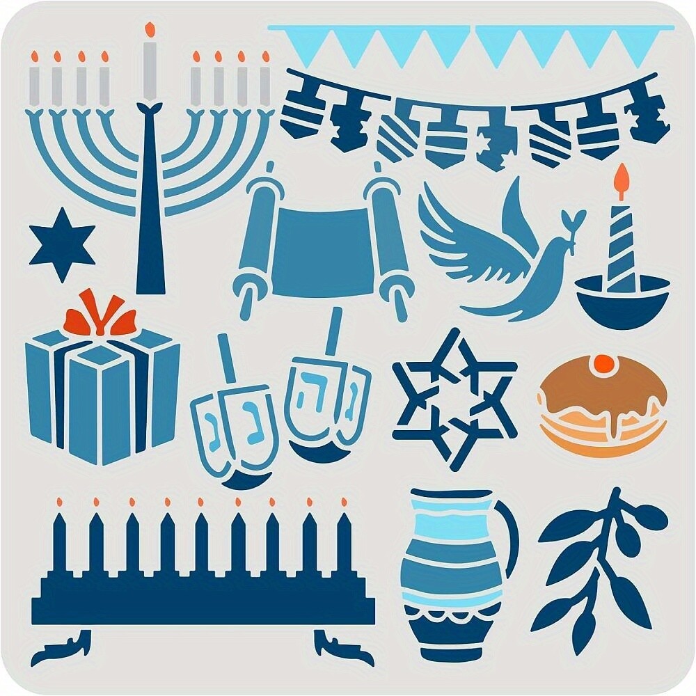 1pc Large Plastic Reusable Drawing Painting Stencils Templates for Painting