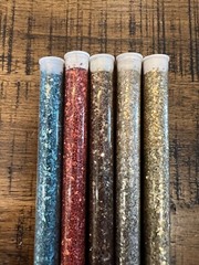 Vintage Craft Glitter Set Gold Silver Blue Red Brown Diamond Dust Permafrost