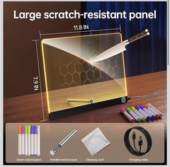 Lumiboard Led Drawing Board with 7 Colors,Light Up Acrylic Cosmody Drawing