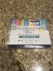 Zebra Mildliner Double Ended Markers, 25-pk Complete Collection New In Box