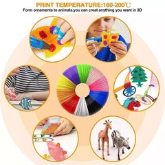 3D Printing Pen Set 3D Drawing Pen with Led Display 12 Color Filament Kid Gift