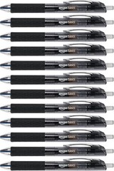 Retractable Gel Pens, 12-Count, Black Ink with Comfortable Grip & No Smudging