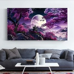 YALKIN DIY Diamond Painting Kits for Adults, Large 16 x 28 inches, Cramoisi